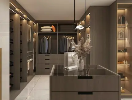 Custom Bedroom Clothes Walk In Wardrobe