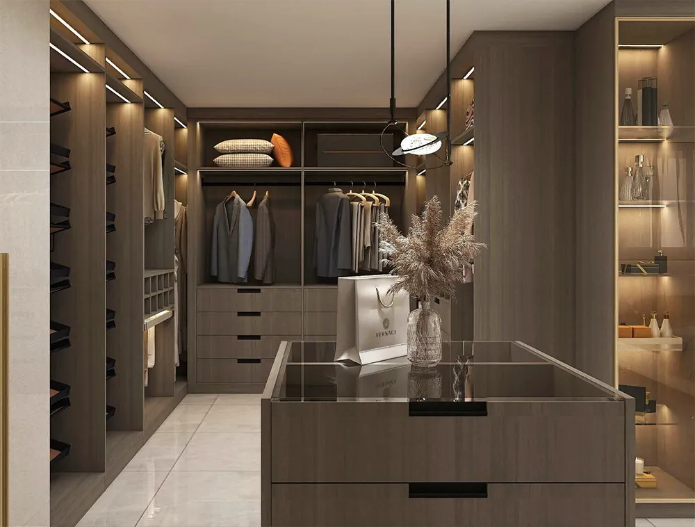 c01 Custom Bedroom Clothes Walk In Wardrobe