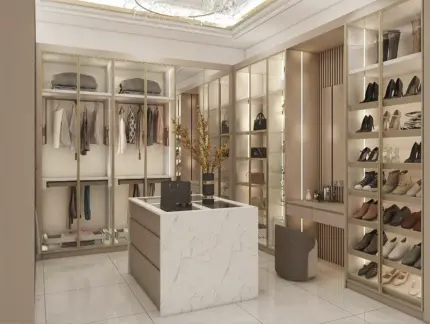 Custom Bedroom Clothes Walk In Wardrobe