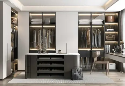 Custom Bedroom Clothes Walk In Wardrobe