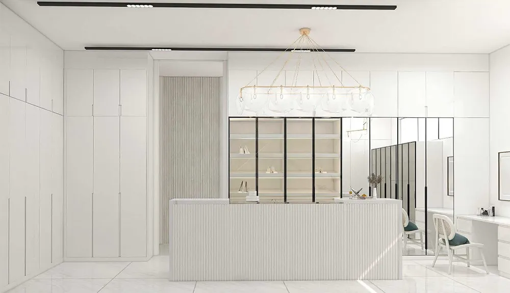 c34 Custom Bedroom Clothes Walk In Wardrobe