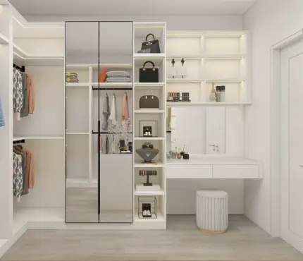 Custom Bedroom Clothes Walk In Wardrobe