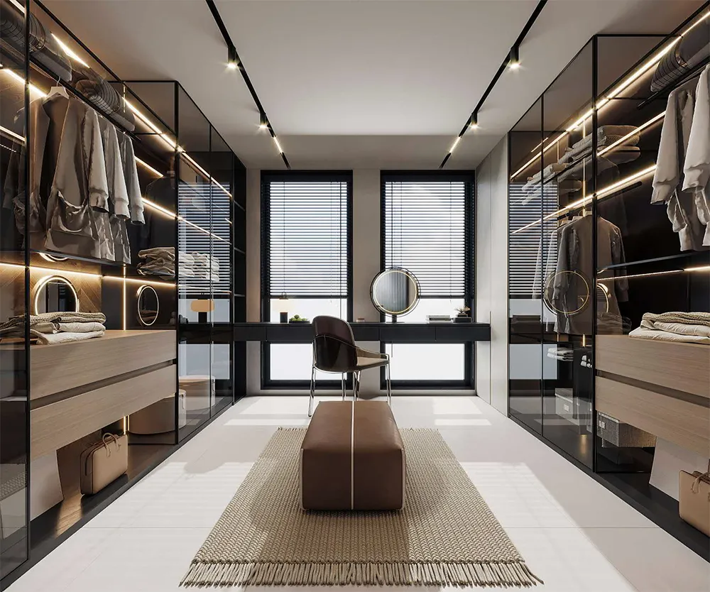 c57 Custom Bedroom Clothes Walk In Wardrobe