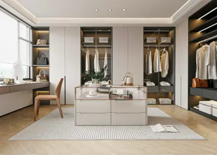 Custom Bedroom Clothes Walk In Wardrobe