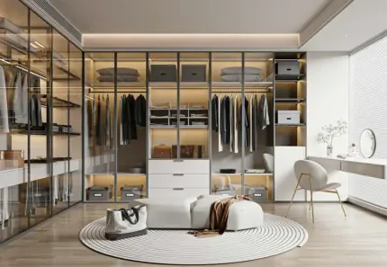 Custom Bedroom Clothes Walk In Wardrobe