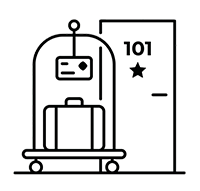 hotel room icon